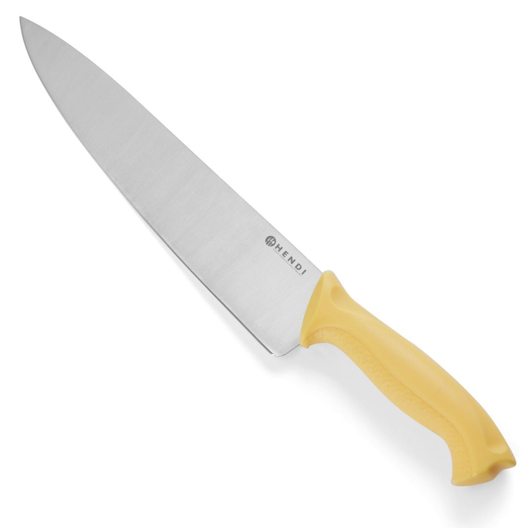 Nóż kucharski do drobiu HACCP 385mm – żółty – HENDI 842737 Nóż kucharski do drobiu HACCP 385mm – żółty – HENDI 842737