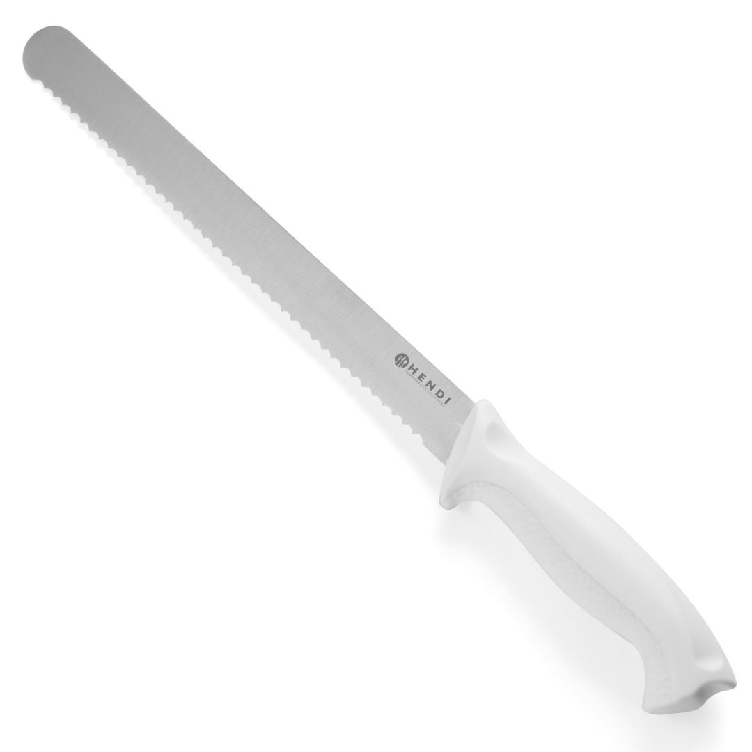 Nóż do pieczywa chleba HACCP 385mm – biały – HENDI 843055