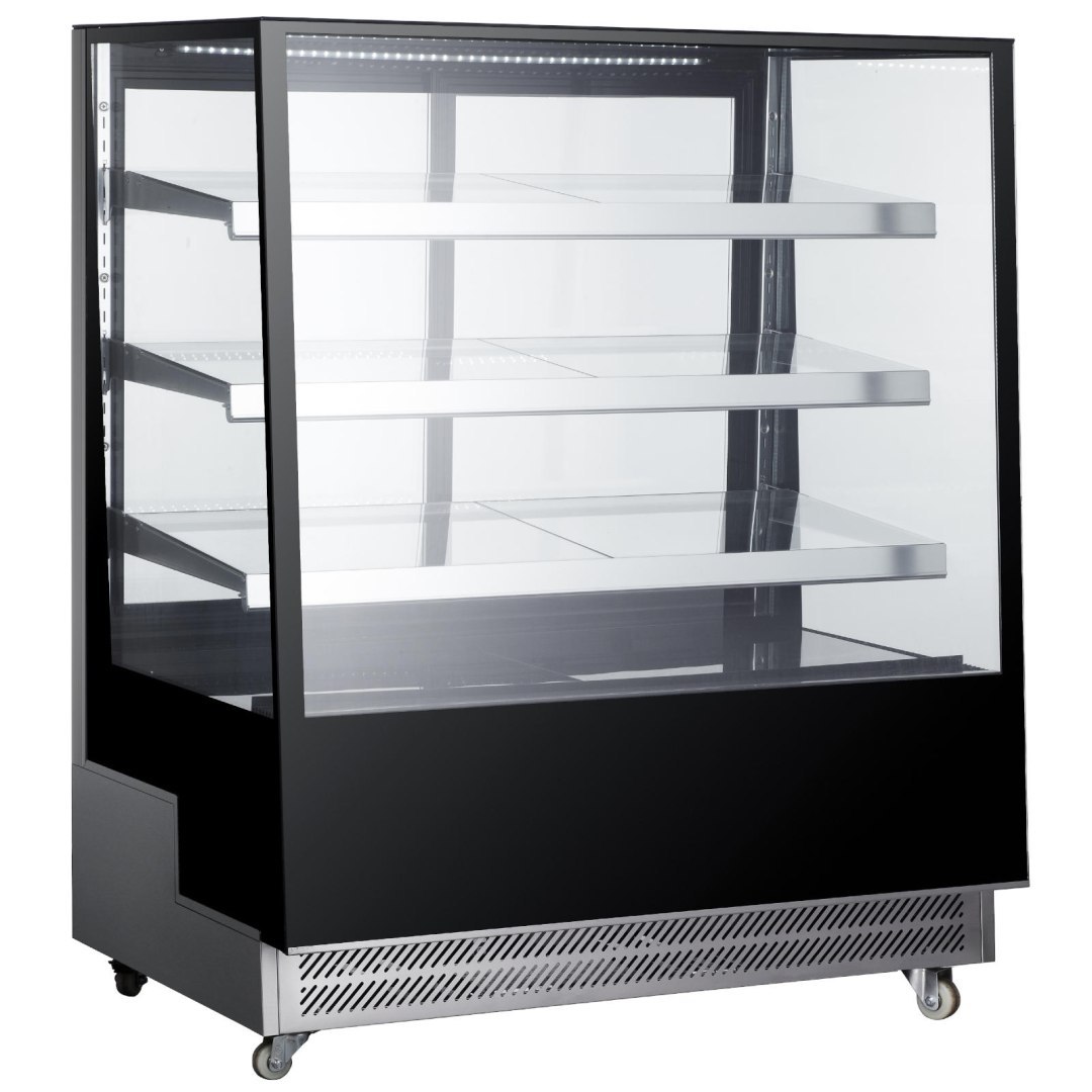 Witryna chłodnicza cukiernicza 3-półkowa jezdna LED 650L Witryna chłodnicza cukiernicza 3-półkowa jezdna LED 650L