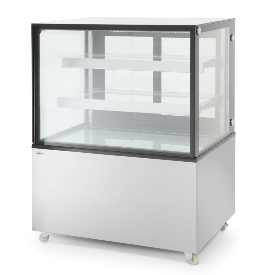 Witryna chłodnicza cukiernicza 2-półkowa jezdna LED 510L Witryna chłodnicza cukiernicza 2-półkowa jezdna LED 510L