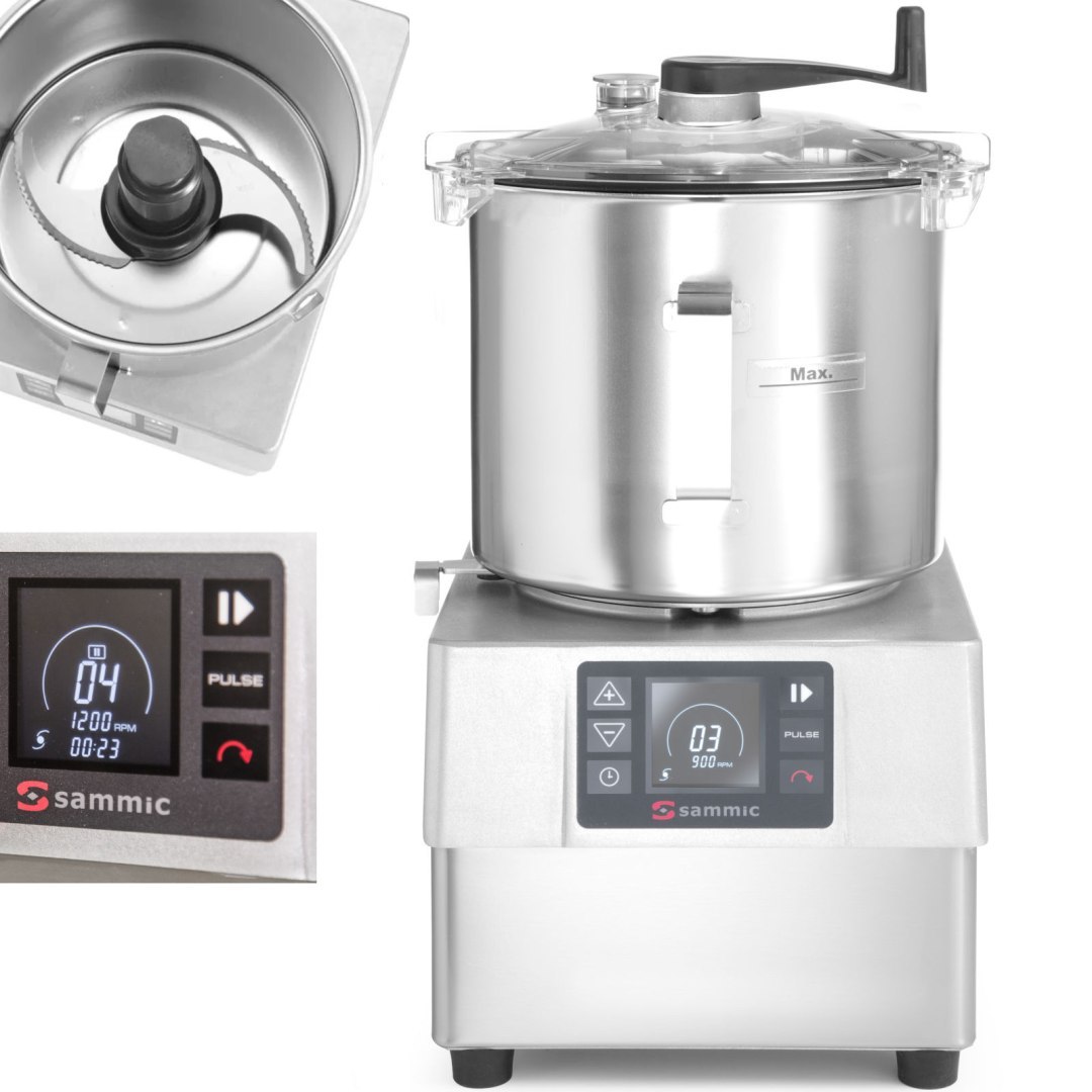 Kuter emulgator KE-8V do rozdrabniania siekania mielenia 8 l 3000 obr. / min 1500 W – Sammic 1050853 Kuter emulgator KE-8V do rozdrabniania siekania mielenia 8 l 3000 obr. / min 1500 W – Sammic 1050853