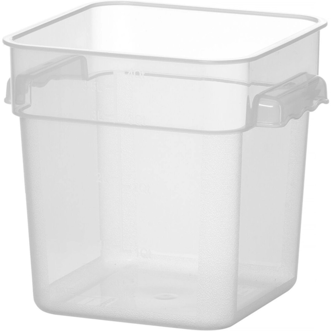 Pojemnik spożywczy do przechowywania żywności z podziałką 3.8 l 190 x 190 x 180 mm – Hendi 870914