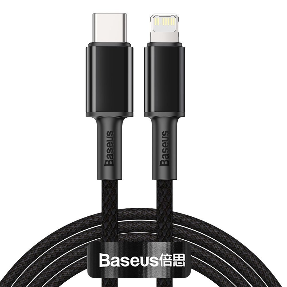 Kabel przewód do iPhone USB-C – Lightning szybkie ładowanie 20W 2m – czarny