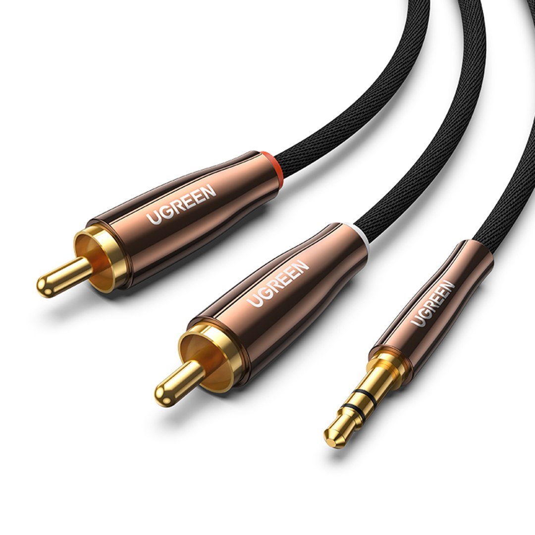 Kabel przewód miedziany audio 3.5mm mini jack – 2x RCA 2m
