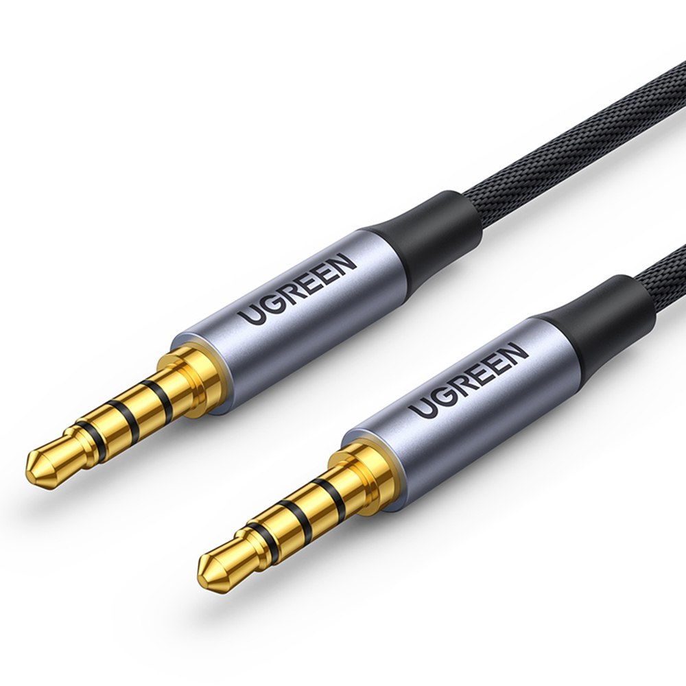Kabel przewód audio AUX mini jack 3.5mm męski 3m czarny Kabel przewód audio AUX mini jack 3.5mm męski 3m czarny