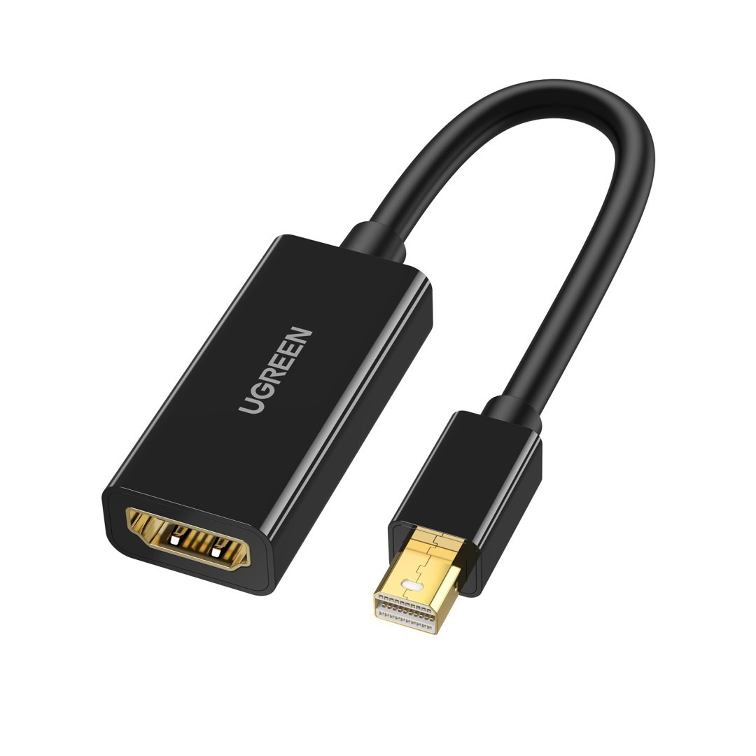 Adapter przejściówka kabla przewodu mini DP DisplayPort – HDMI 4K czarny Adapter przejściówka kabla przewodu mini DP DisplayPort – HDMI 4K czarny