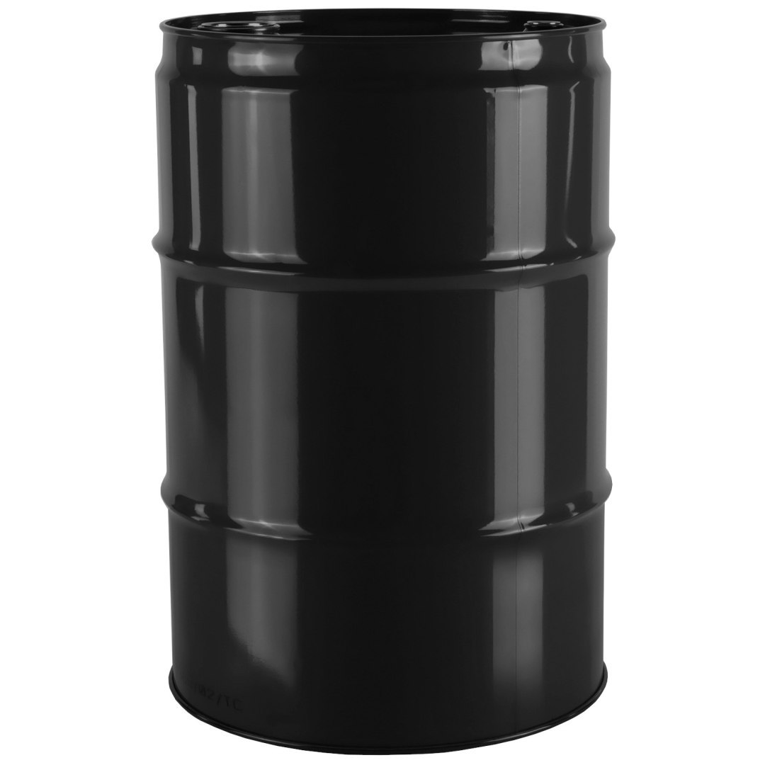 Beczka stalowa metalowa TH 60L korki 2 i 3/4 – CZARNA
