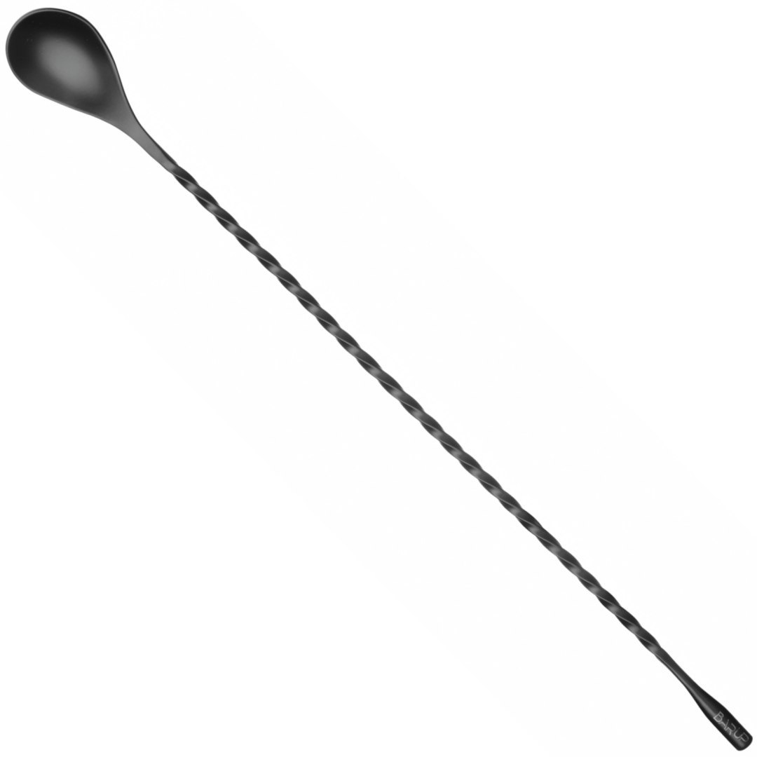 Łyżka barmańska do drinków koktajli długa 385 x 35 mm – czarna Łyżka barmańska do drinków koktajli długa 385 x 35 mm – czarna