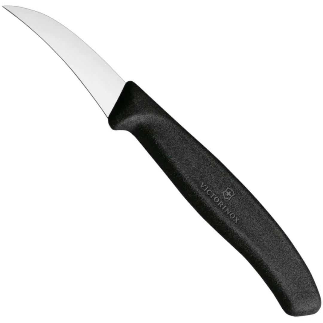 Nóż do jarzyn zagięty dł. 60/162 mm – czarny