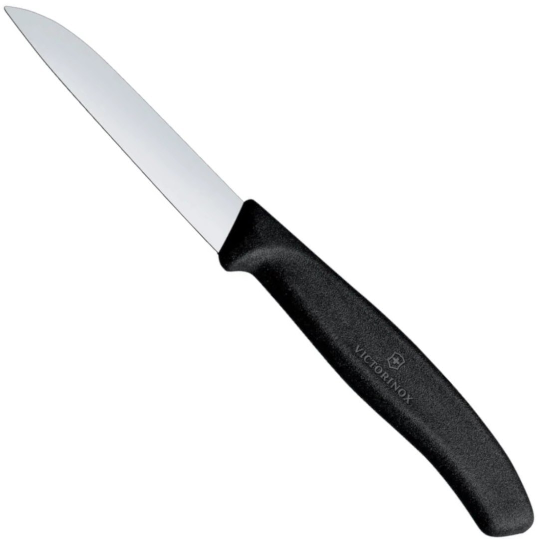 Nóż do obierania gładki dł. 80/189 mm – czarny