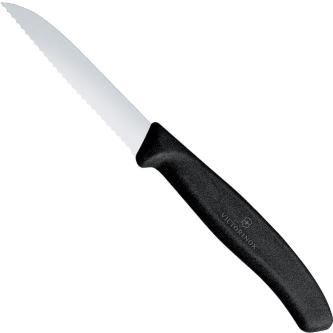 Nóż do obierania ząbkowany dł. 80/189 mm – czarny Nóż do obierania ząbkowany dł. 80/189 mm – czarny