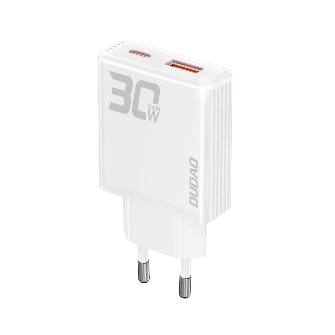 Ładowarka sieciowa GaN A30EUL 30W USB-A USB-C – biała Ładowarka sieciowa GaN A30EUL 30W USB-A USB-C – biała