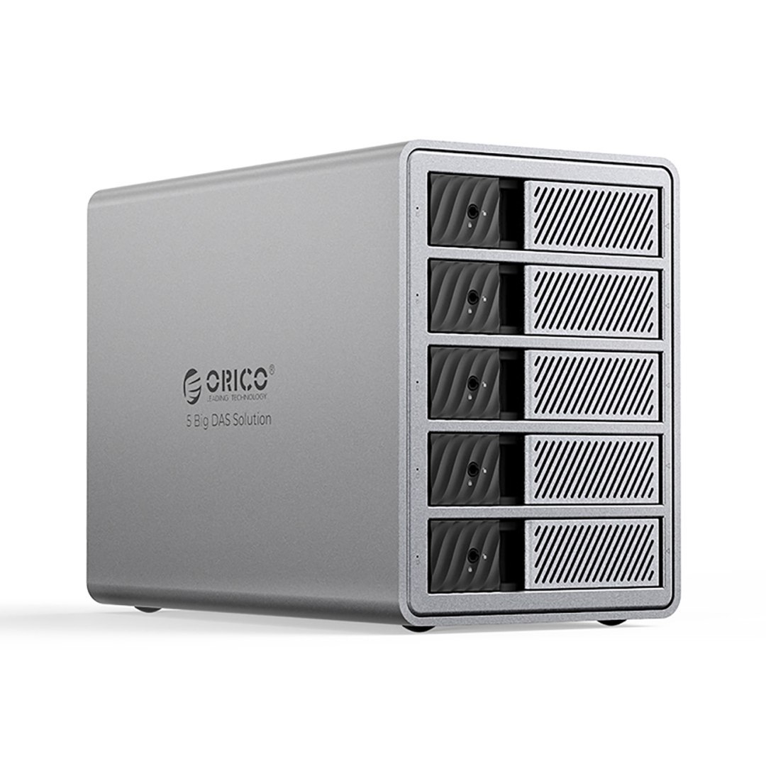 Macierz dyskowa 9858T3 z Thunderbolt 3 na 5 dysków 2.5” / 3.5” SATA HDD / SSD – szara
