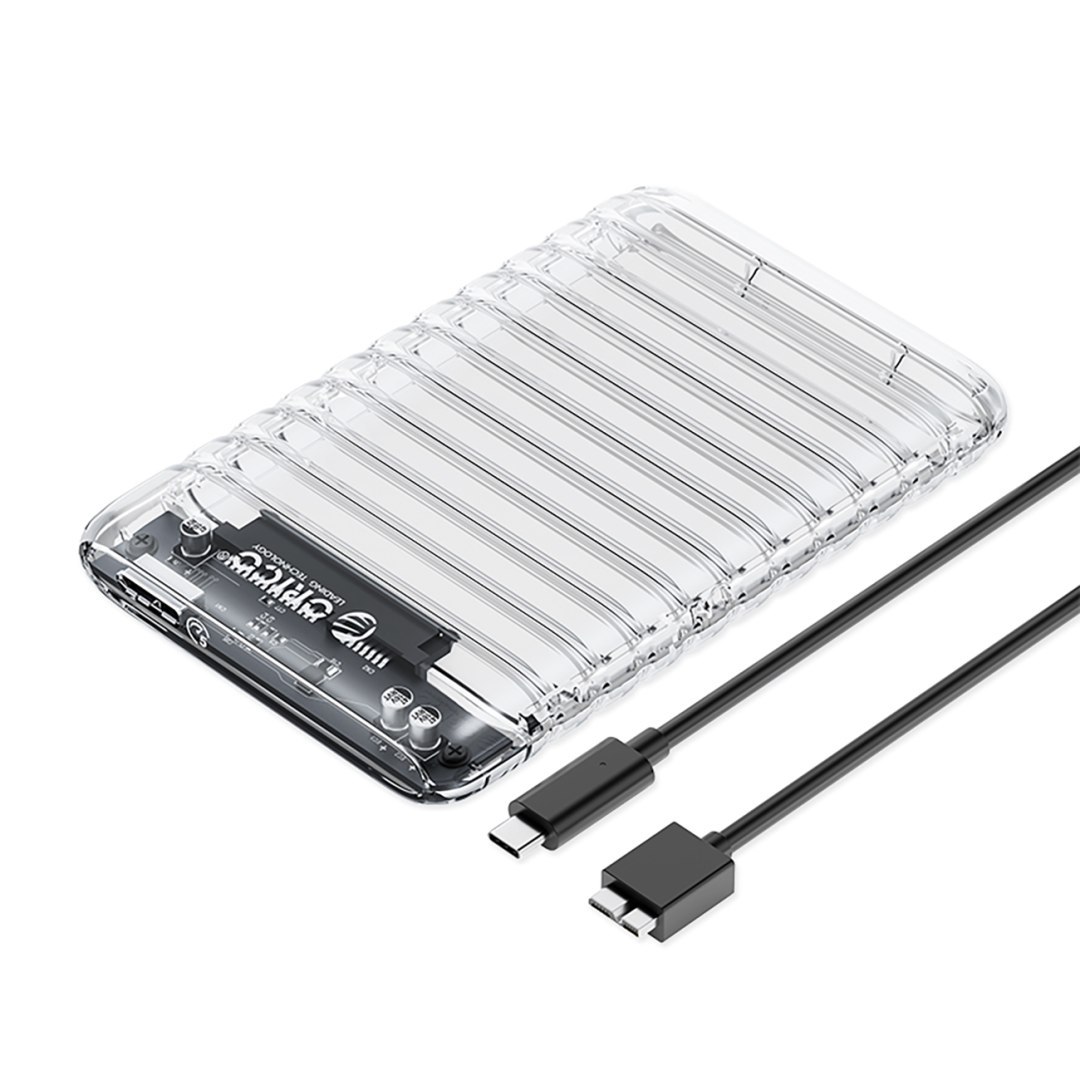 Kieszeń obudowa na dysk 2139U3-V1 2.5” HDD / SSD USB Micro-B 5Gb/s – przezroczysta Kieszeń obudowa na dysk 2139U3-V1 2.5” HDD / SSD USB Micro-B 5Gb/s – przezroczysta