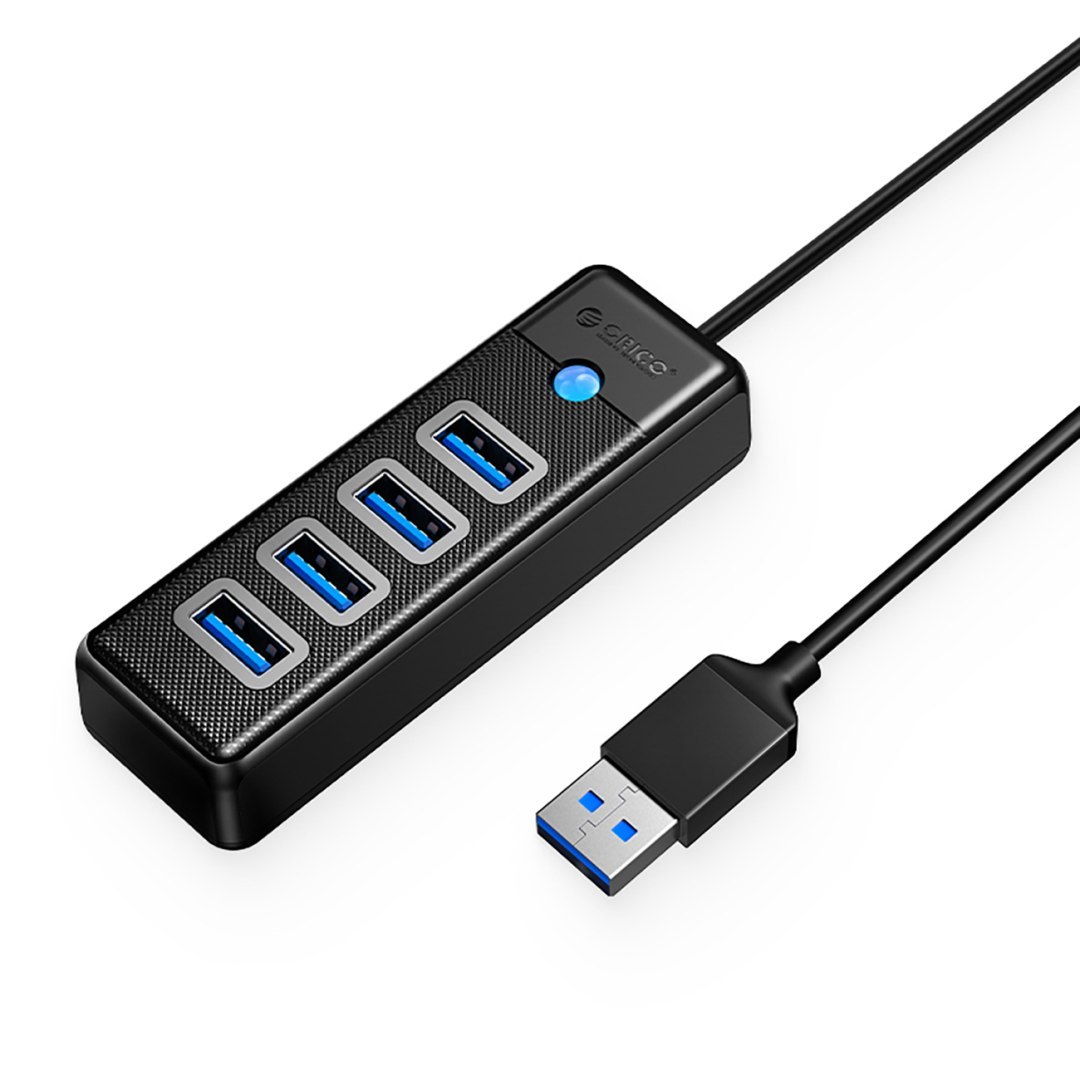 Hub rozdzielacz PW4U-U3 USB-A – 4x USB-A – czarny Hub rozdzielacz PW4U-U3 USB-A – 4x USB-A – czarny