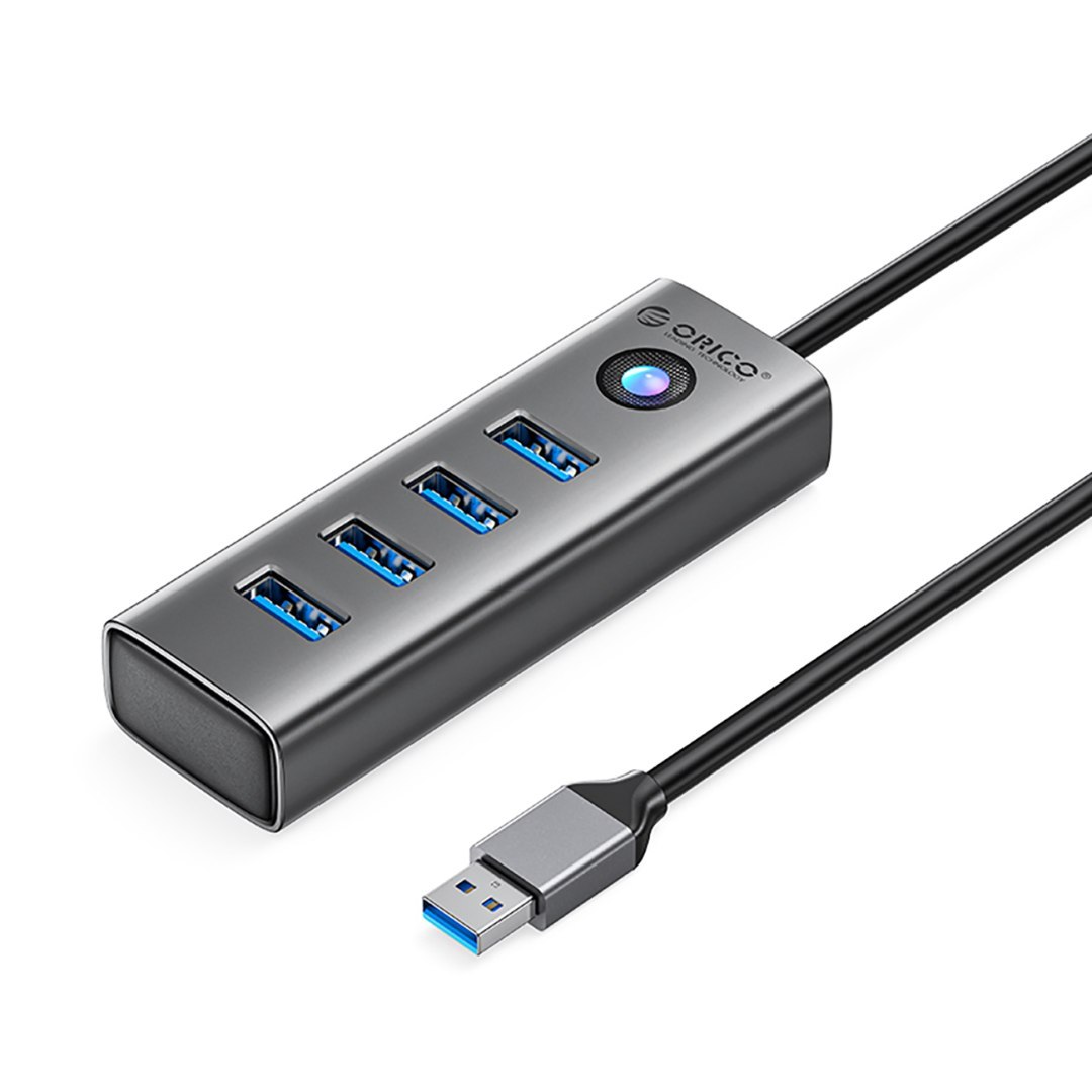 Hub adapter rozdzielacz PDD4U-U3 4x USB-A – szary
