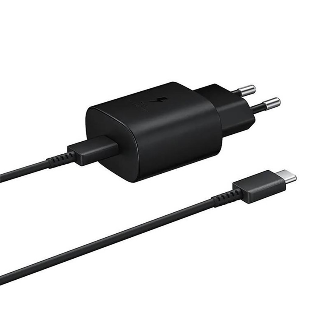 Ładowarka sieciowa Samsung USB-C 25W z kablem USB-C – czarna