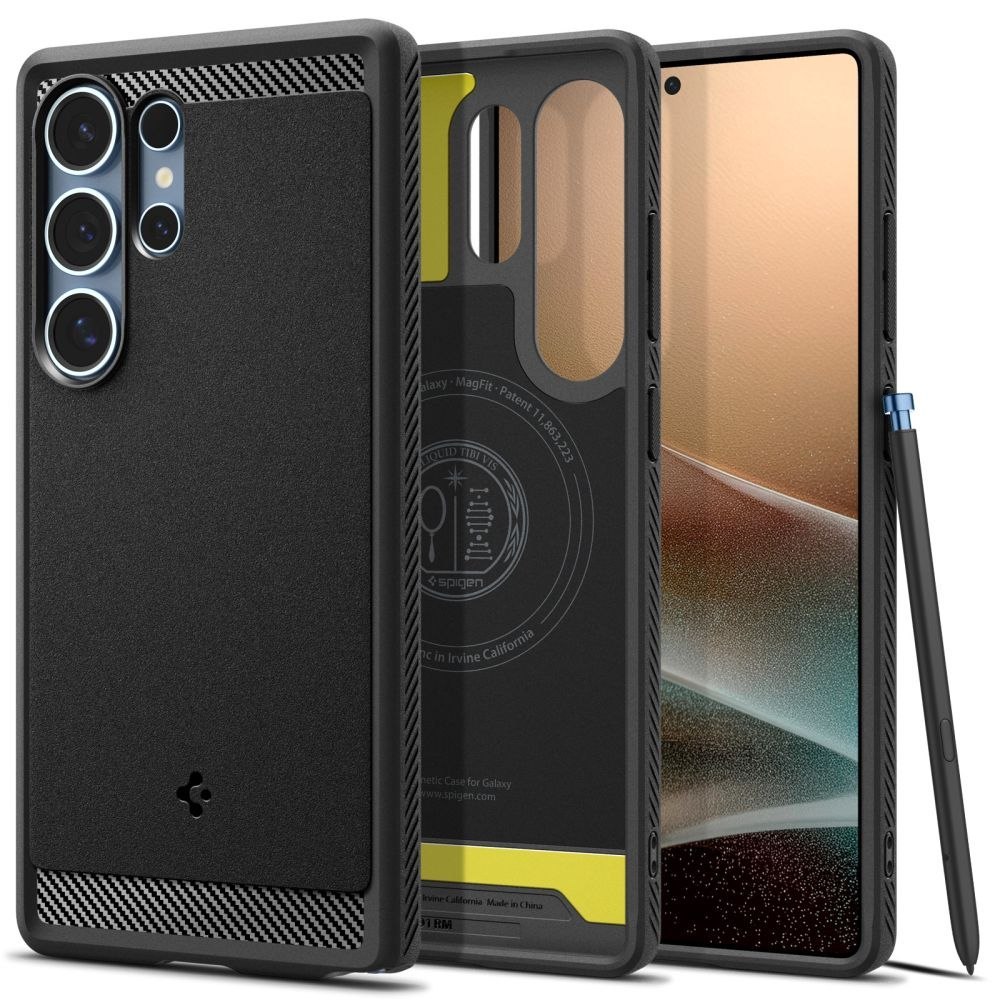 Etui case na Samsung Galaxy S25 Ultra Rugged Armor Mag – czarne Etui case na Samsung Galaxy S25 Ultra Rugged Armor Mag – czarne