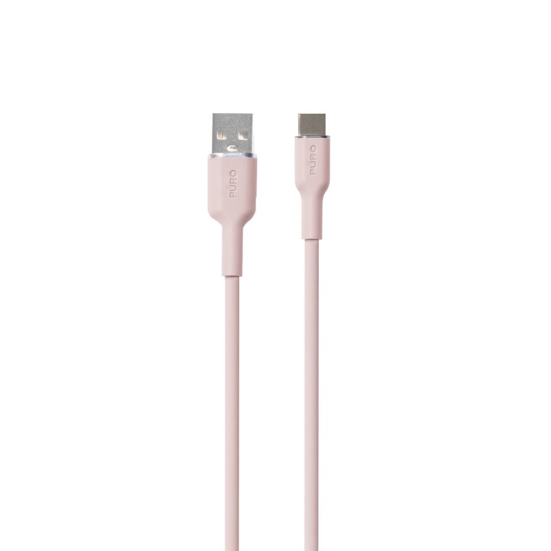 Kabel przewód USB-A – USB-C 1.5m – różowy