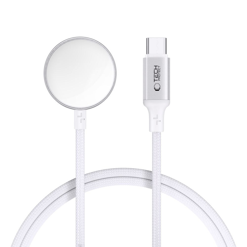 Ładowarka indukcyjna do Apple Watch USB-C 3W 1m – biała Ładowarka indukcyjna do Apple Watch USB-C 3W 1m – biała