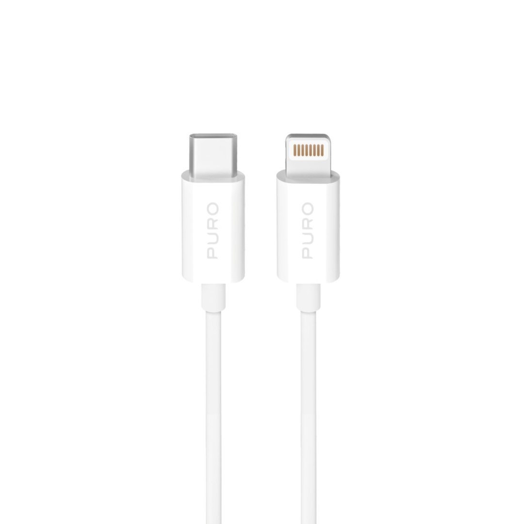 Kabel przewód USB-C – iPhone Lightning TPE 20W 2m – biały