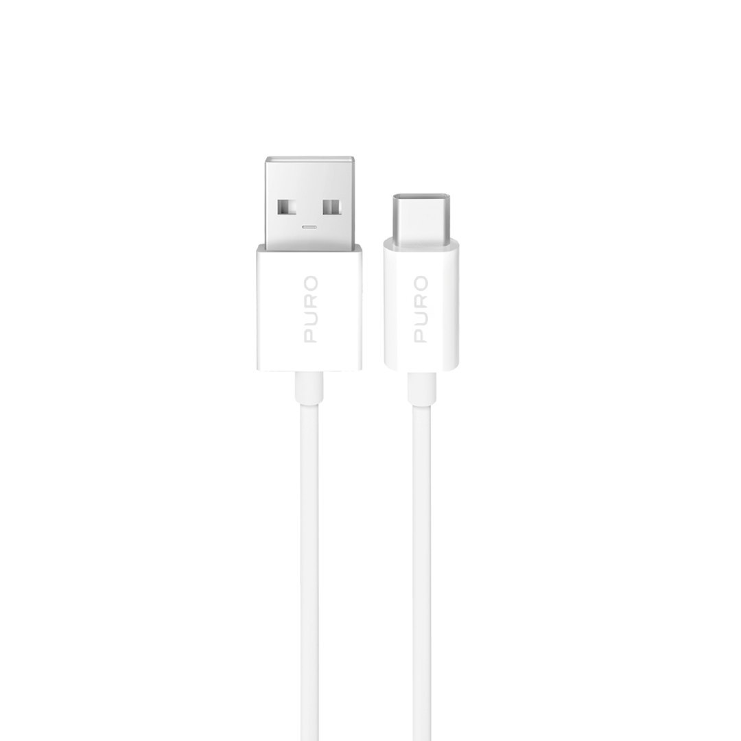 Kabel przewód USB-A – USB-C 10W TPE 2m – biały