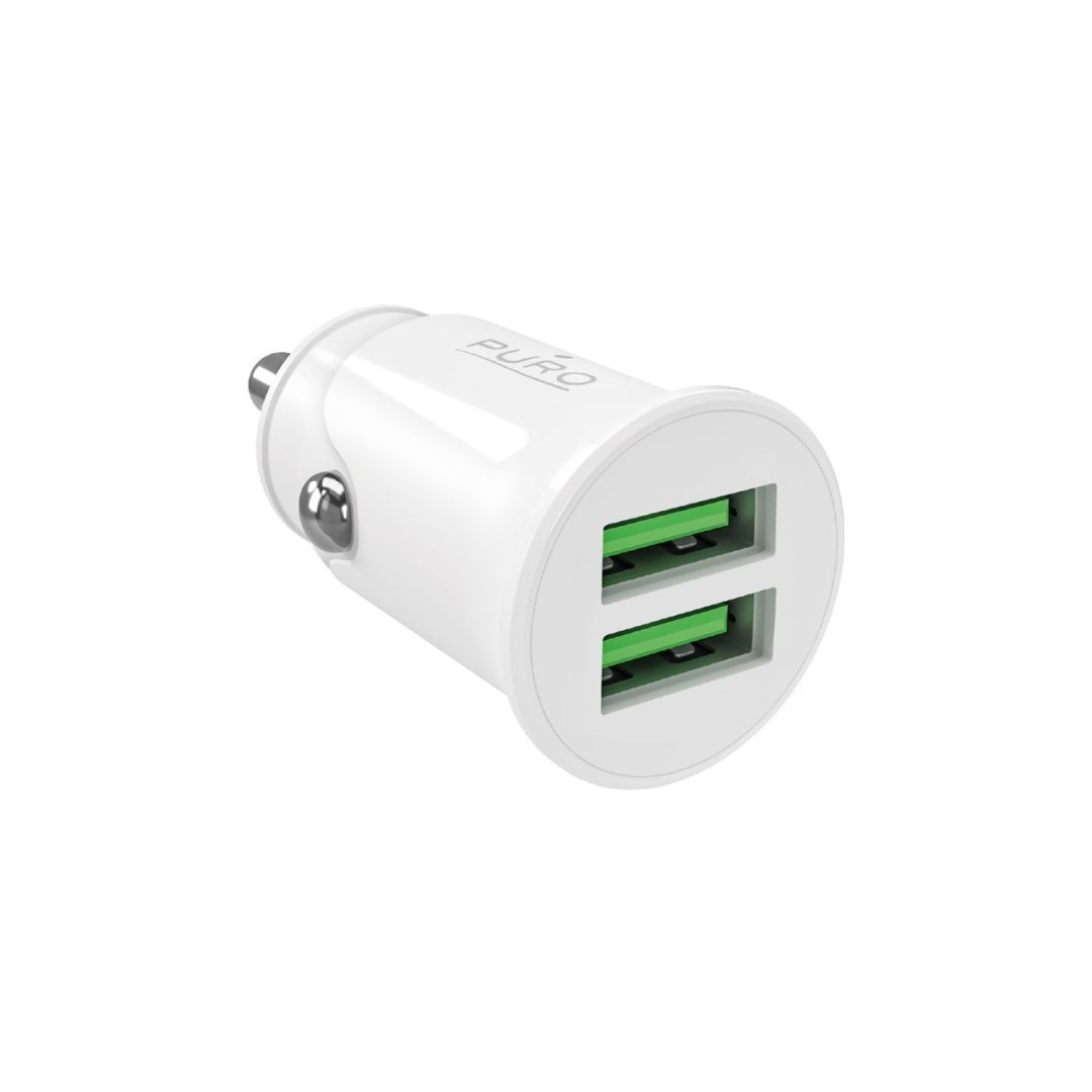 Ładowarka samochodowa 2x USB-A Pro Lite 10W – biała