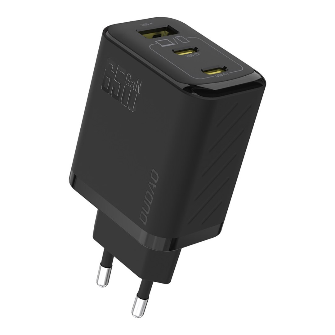Ładowarka sieciowa A29 GaN USB-C USB-A 65W – czarna Ładowarka sieciowa A29 GaN USB-C USB-A 65W – czarna