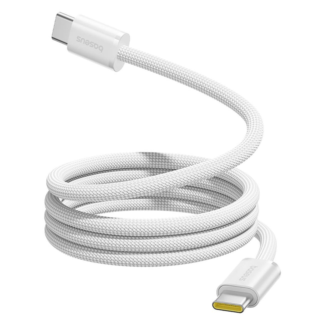 Kabel magnetyczny z oplotem USB-C 100W 1m – biały