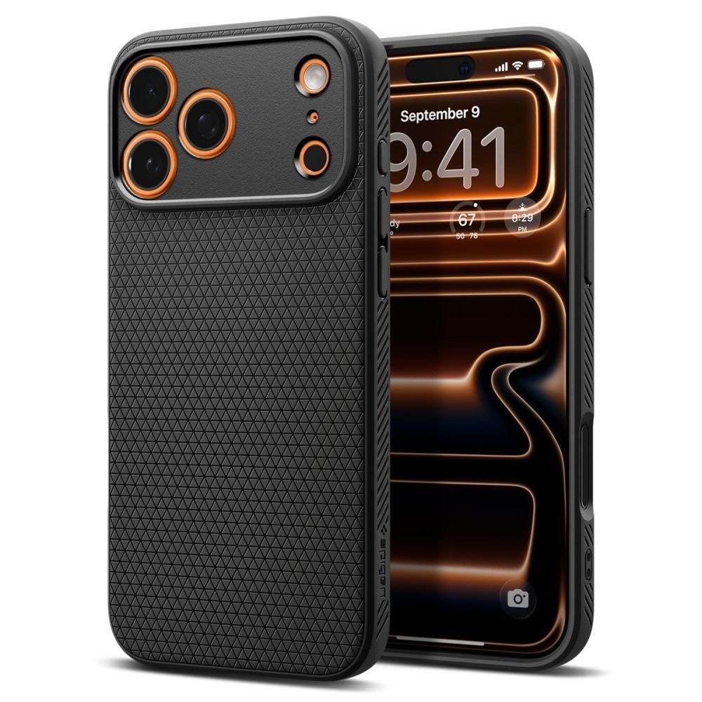 Etui pokrowiec ochronny Liquid Air na iPhone 17 Pro Max – czarny mat