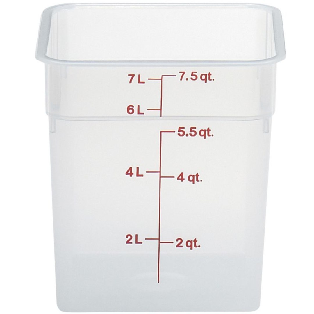 Pojemnik spożywczy CamSquare 7.6 l 215x215x230 mm – transparentny