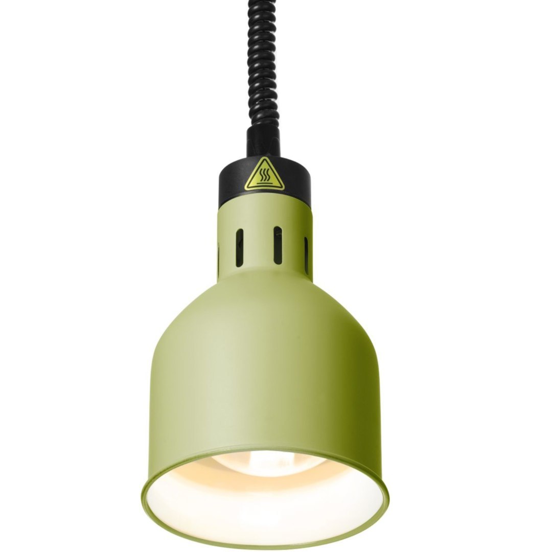 Lampa do podgrzewania potraw wisząca cylindryczna śr. 175 mm 250 W – zielona