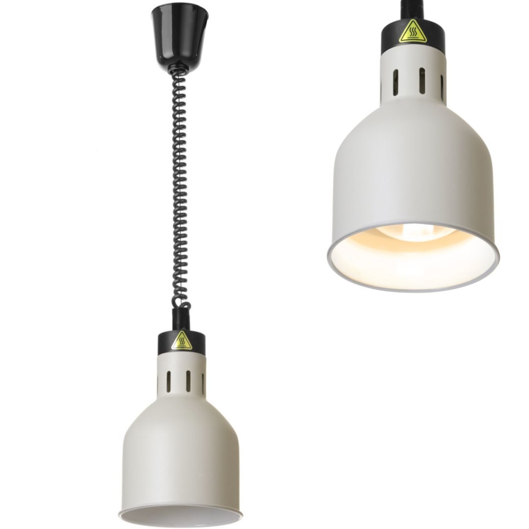 Lampa do podgrzewania potraw wisząca cylindryczna śr. 175 mm 250 W – biała Lampa do podgrzewania potraw wisząca cylindryczna śr. 175 mm 250 W – biała