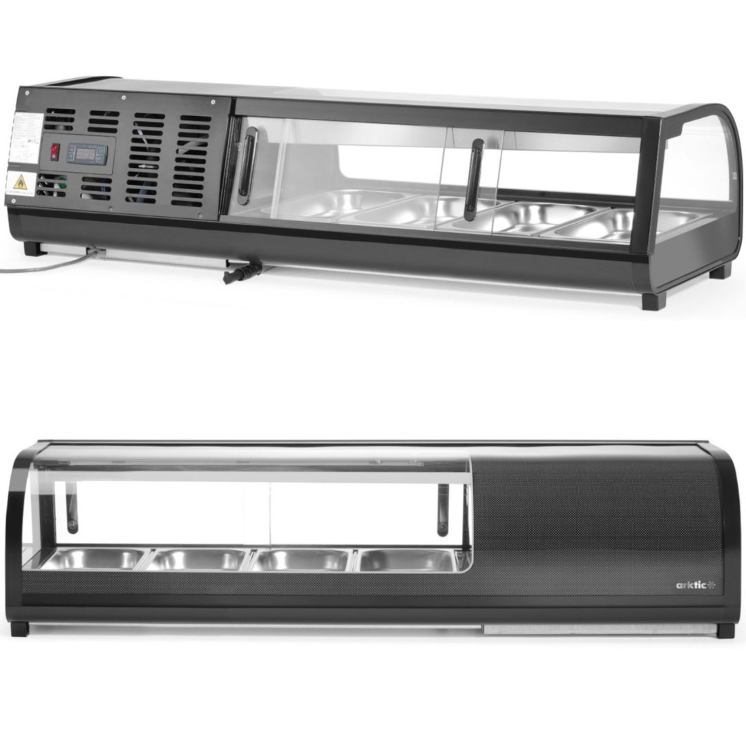 Witryna chłodnicza do sushi 4x GN 1/3 LED 0-12 C 190 W