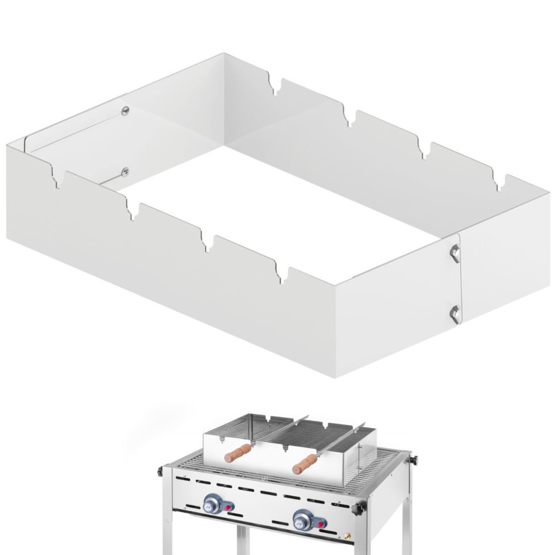 Nasadka na grilla do szaszłyków prostokątna Churrasco 530x350x117 mm Nasadka na grilla do szaszłyków prostokątna Churrasco 530x350x117 mm
