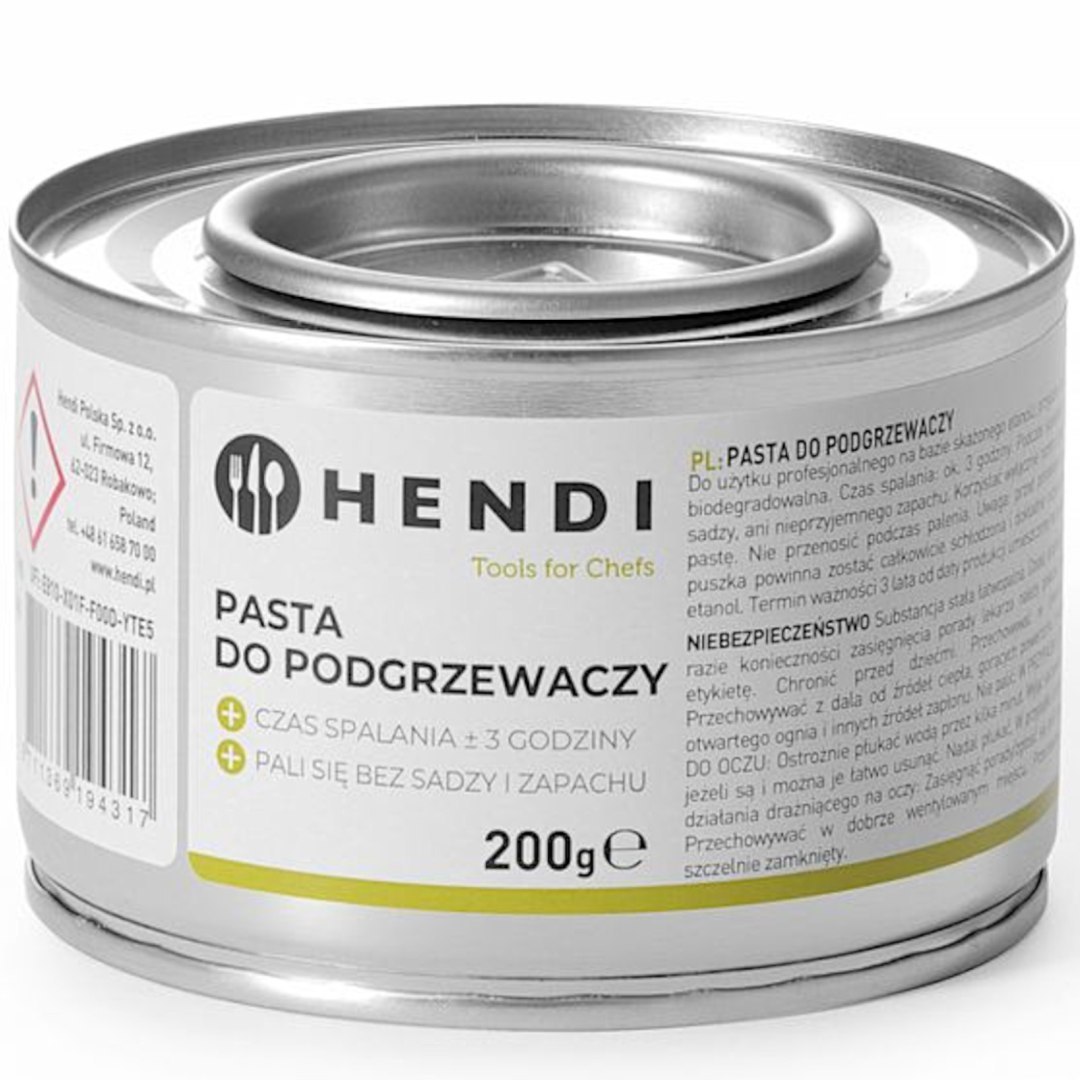 Pasta do podgrzewaczy do potraw etanol 200 g – 72 puszki