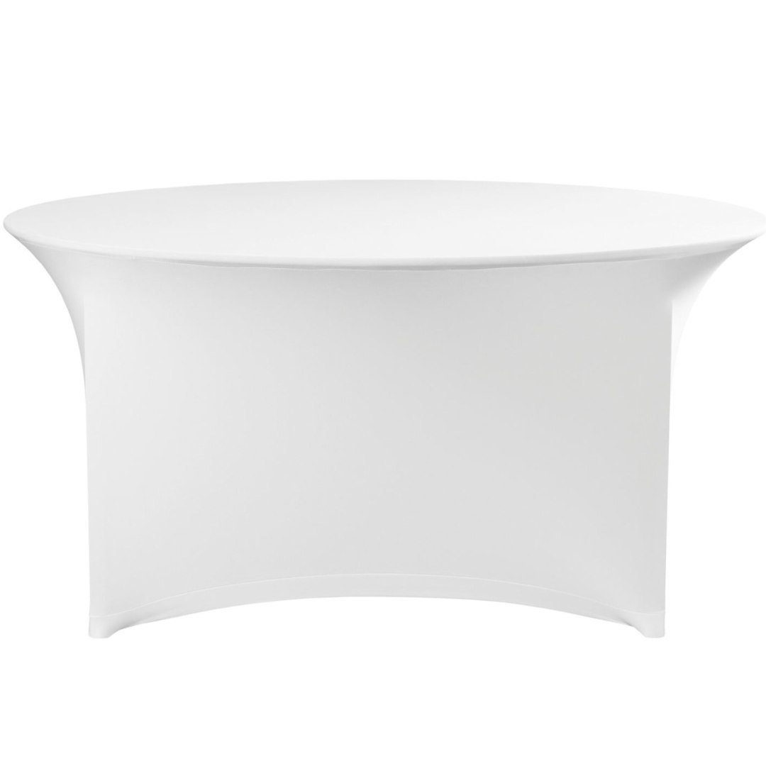 Obrus na stół okrągły cateringowy śr. 150×76 cm – biały Obrus na stół okrągły cateringowy śr. 150×76 cm – biały