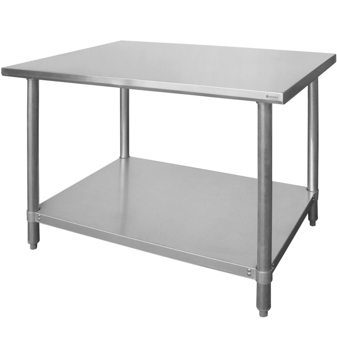 Stół centralny z półką skręcany Budget Line – 120x60x85 cm Stół centralny z półką skręcany Budget Line – 120x60x85 cm