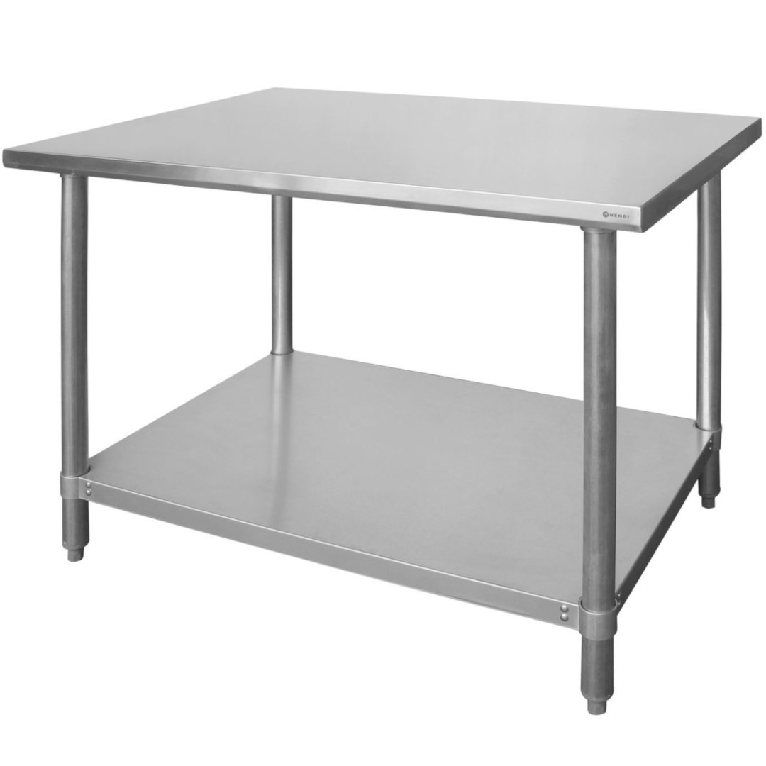 Stół centralny z półką skręcany Budget Line – 140x60x85 cm