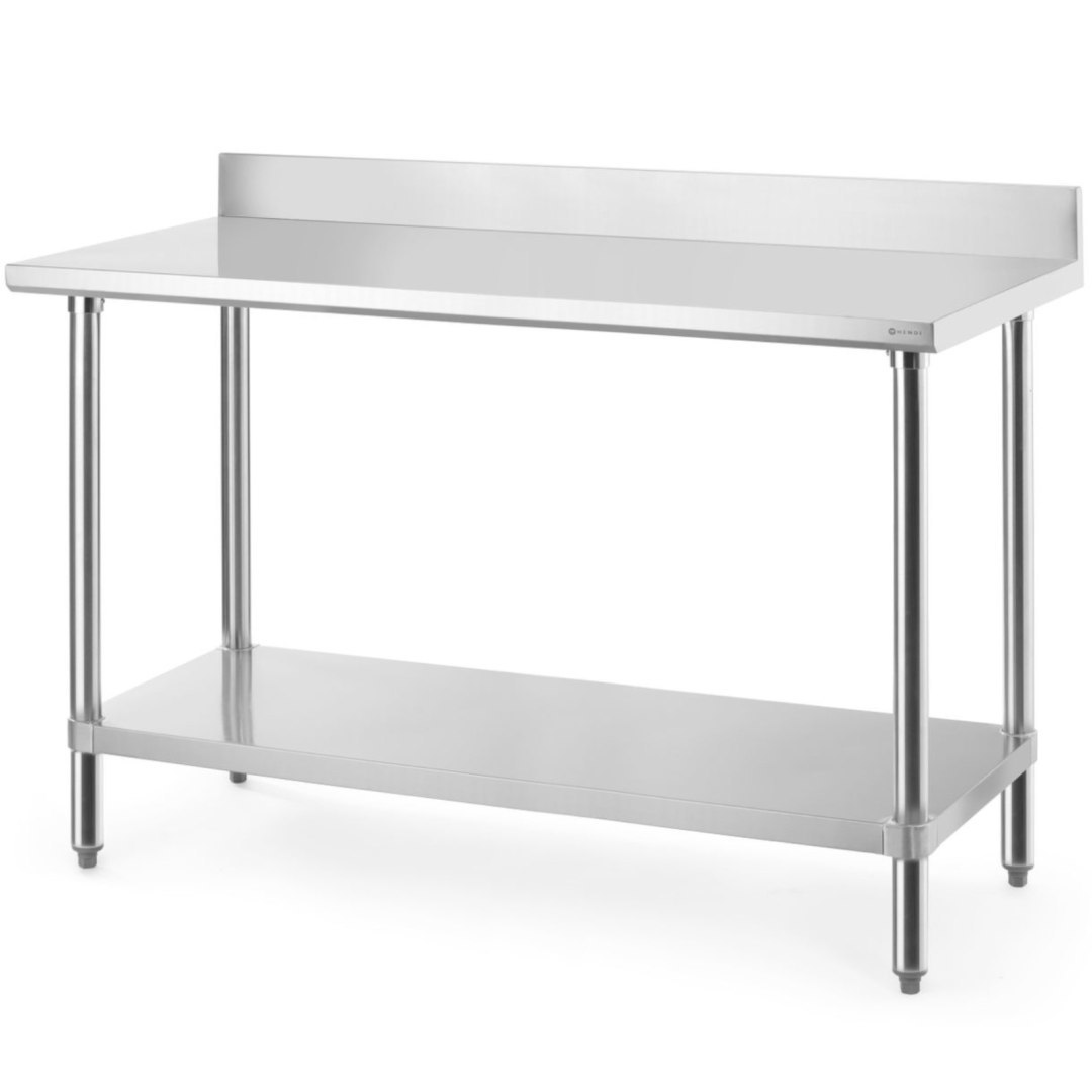 Stół przyścienny z półką rantem skręcany Budget Line 140x60x95 cm Stół przyścienny z półką rantem skręcany Budget Line 140x60x95 cm