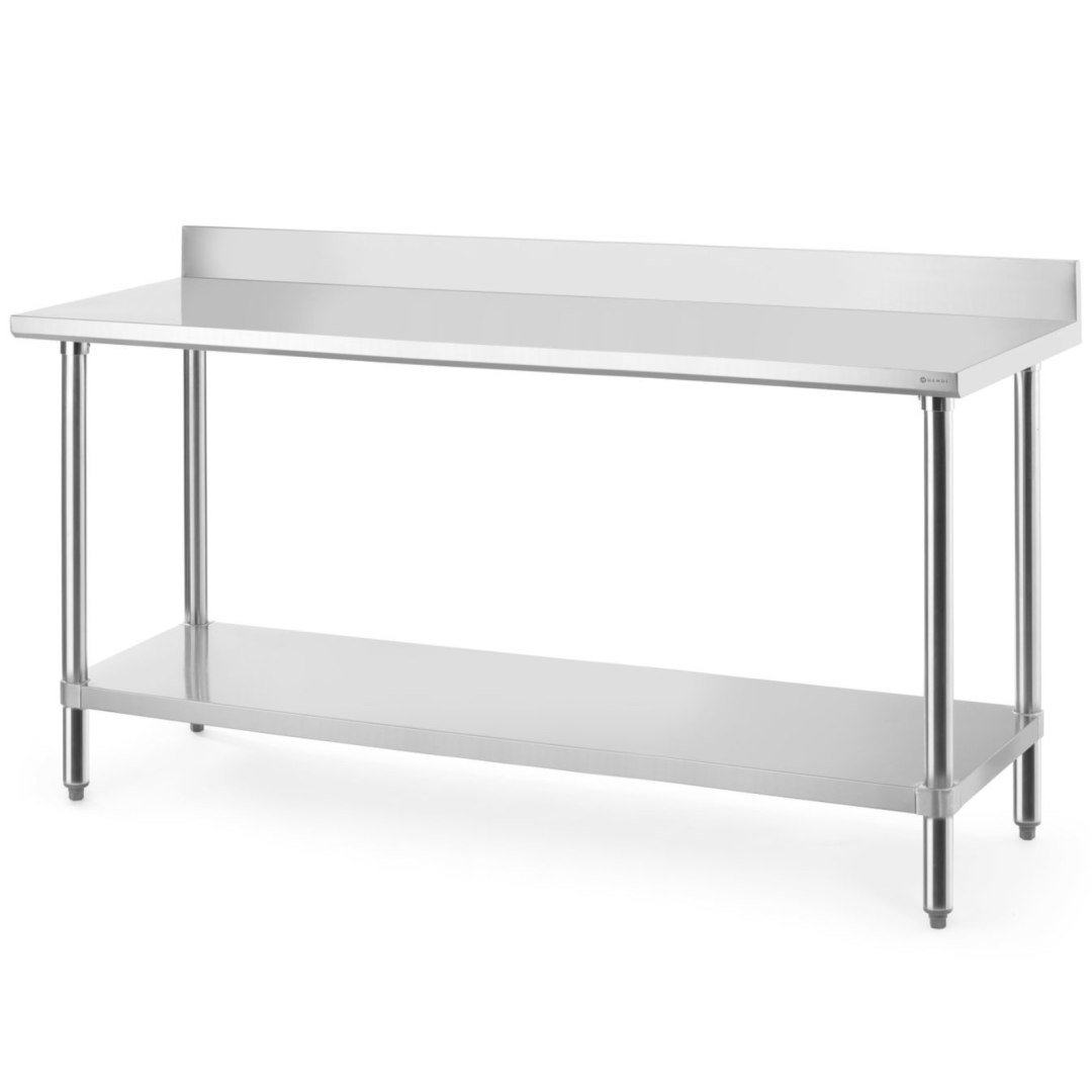 Stół przyścienny z półką rantem skręcany Budget Line 180x60x95 cm Stół przyścienny z półką rantem skręcany Budget Line 180x60x95 cm