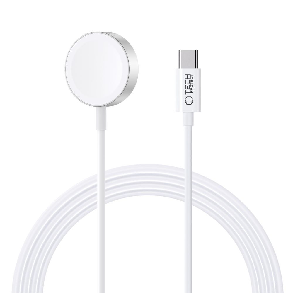 Ładowarka indukcyjna magnetyczna do Apple Watch USB-C 1.2m – biała Ładowarka indukcyjna magnetyczna do Apple Watch USB-C 1.2m – biała