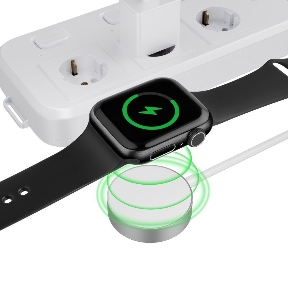 Ładowarka indukcyjna magnetyczna do Apple Watch USB-C 1.2m – biała