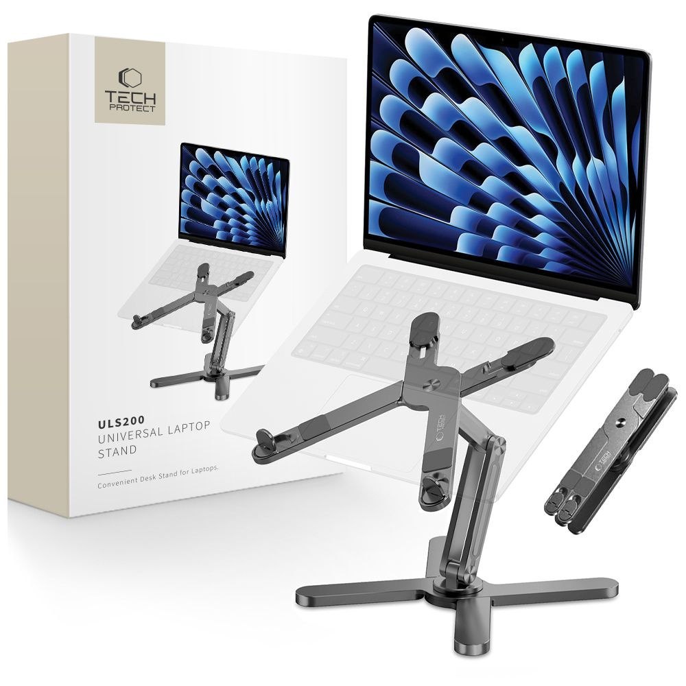 Podstawka stojak biurkowy uniwersalny do laptopów do 16” – szary Podstawka stojak biurkowy uniwersalny do laptopów do 16” – szary
