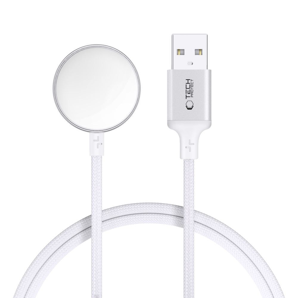 Ładowarka indukcyjna do zegarka Apple Watch USB-A 3W 1m – biała