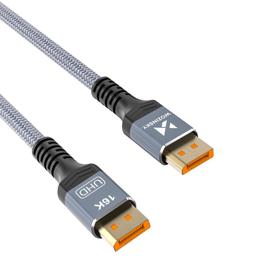 Kabel przewód DisplayPort z ceryfikatem VESA 80 Gb/s 16K HDR HDCP DSC 2m – czarny