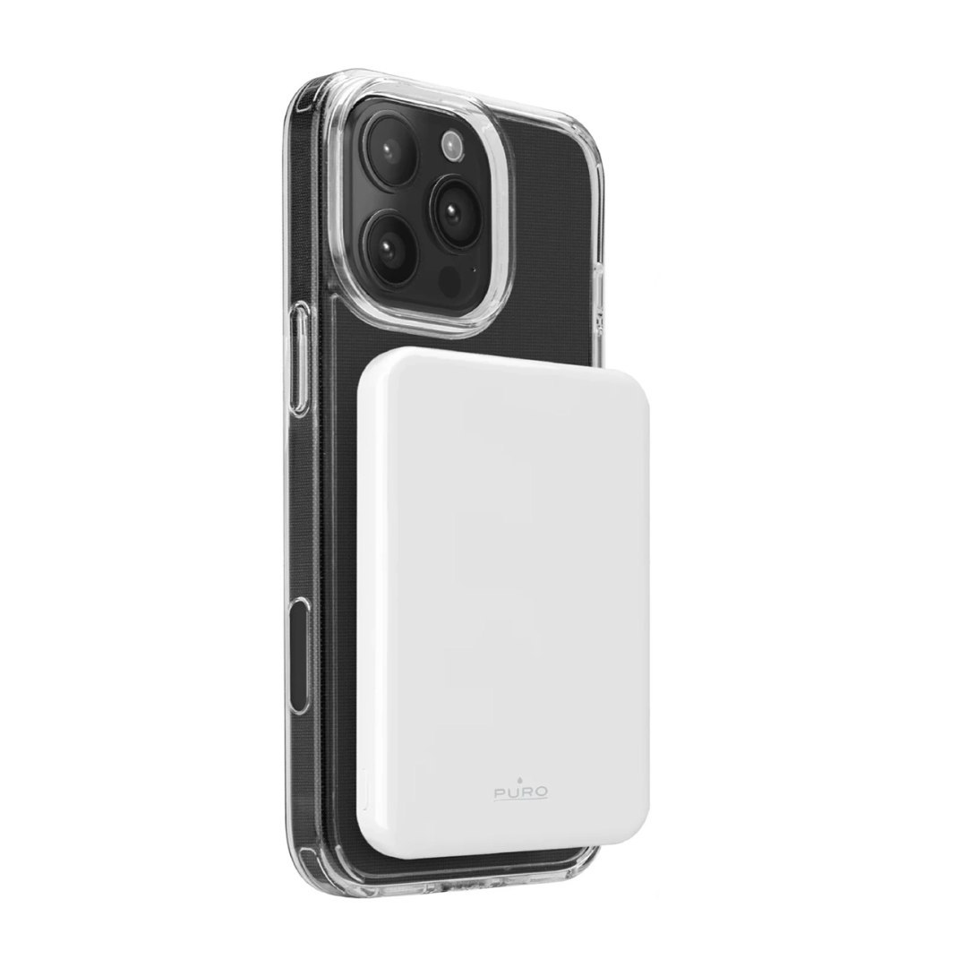 Powerbank magnetyczny 5000mAh MagSafe USB-C Qi2 PD 20W – biały Powerbank magnetyczny 5000mAh MagSafe USB-C Qi2 PD 20W – biały