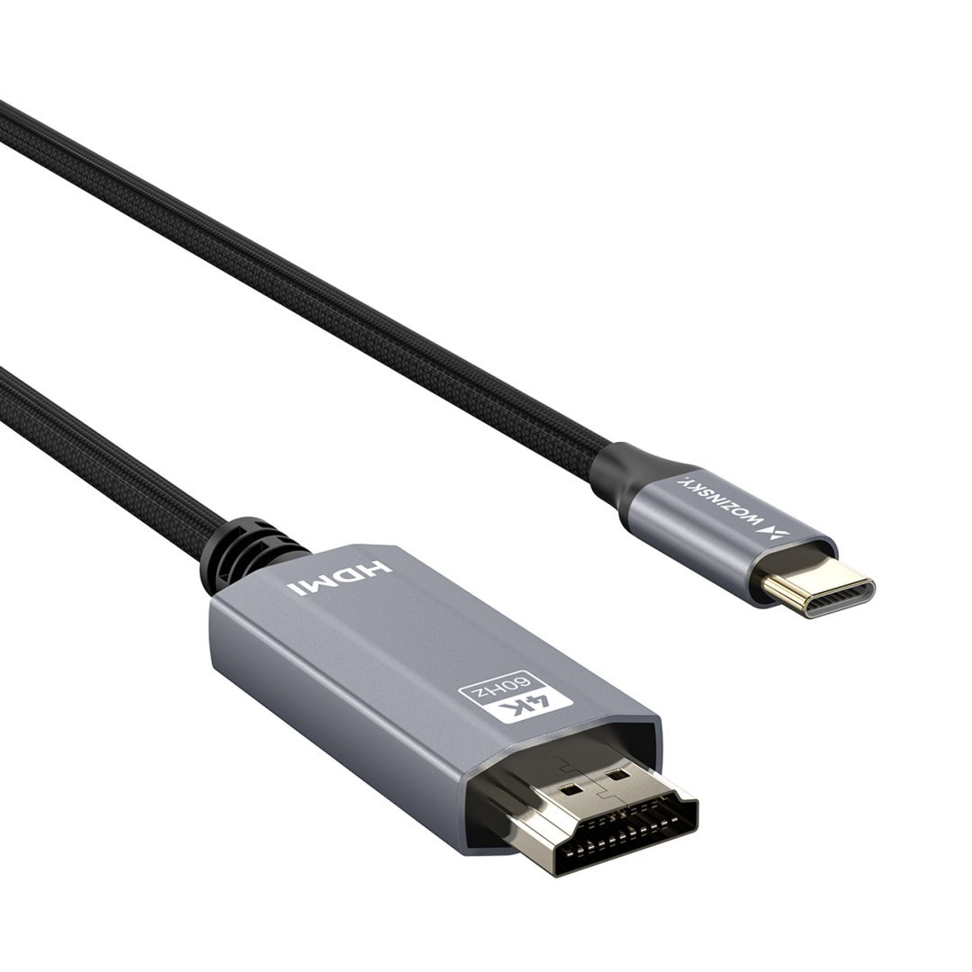 Kabel przewód USB-C – HDMI 4K 60Hz 1.8m – czarny