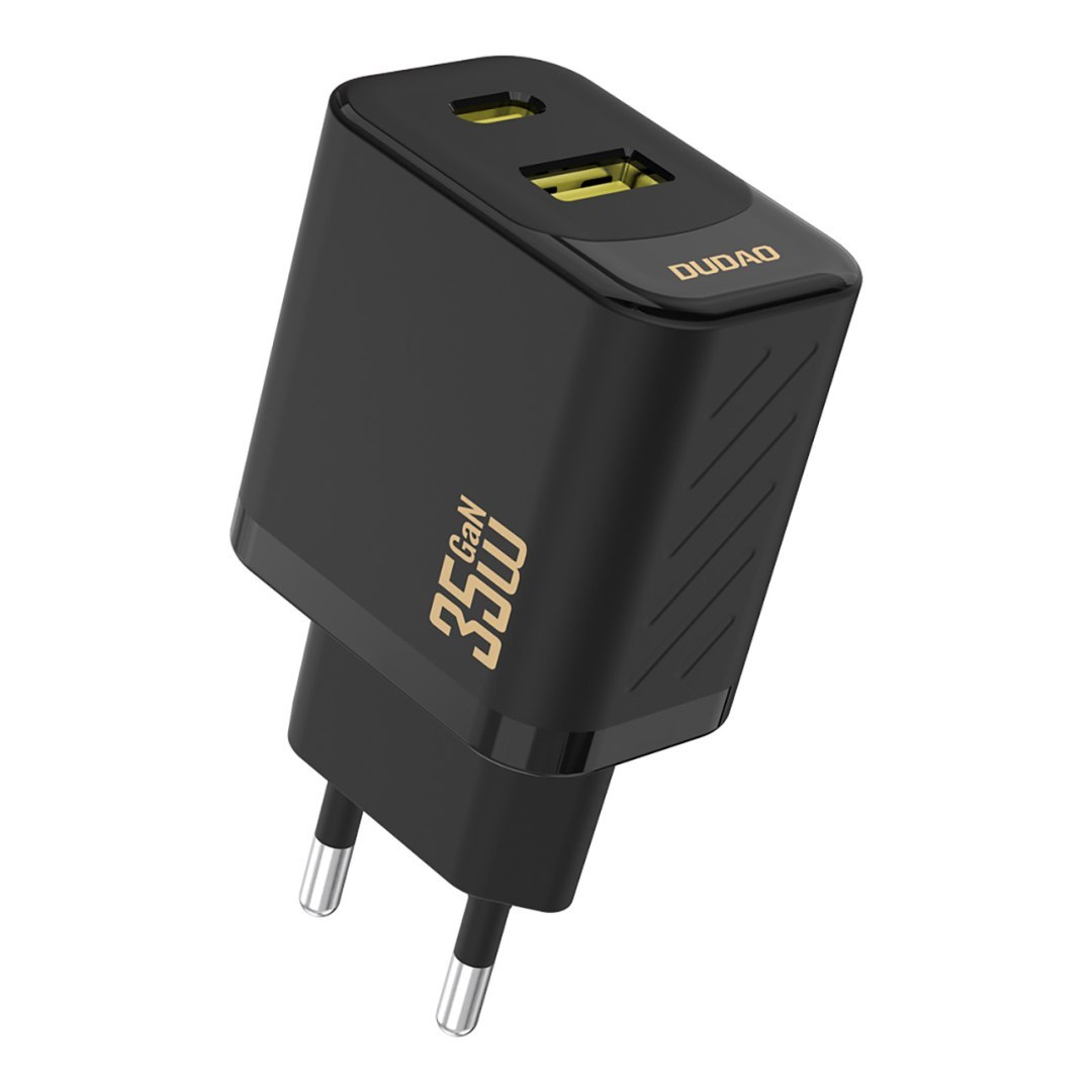 Ładowarka sieciowa A27 MaxC USB-C USB-A GaN 35W – czarna Ładowarka sieciowa A27 MaxC USB-C USB-A GaN 35W – czarna