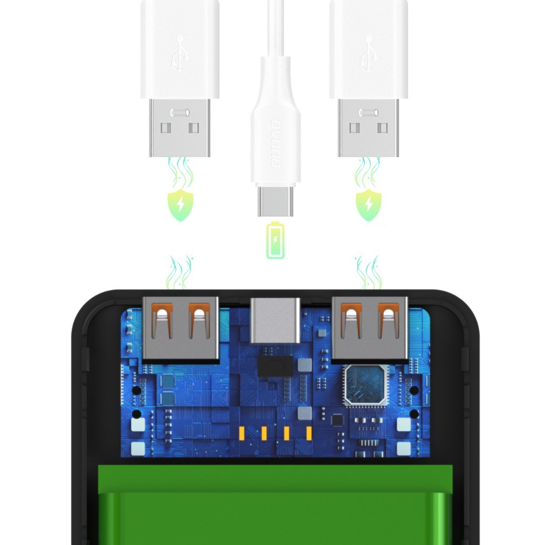 Powerbank Wpower WPBBK-2 10000mAh USB-A USB-C – czarny Powerbank Wpower WPBBK-2 10000mAh USB-A USB-C – czarny